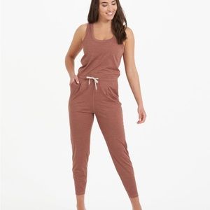 Vuori Lux Harem Jumpsuit size Medium M Dark Terracotta Heather Brown